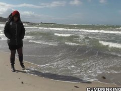 Slutwife gangbanged by strangers at the beach